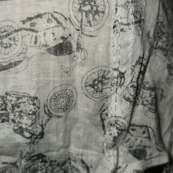 Motorcycle Print Cotton Scrub Head Wrap with Ties Unisex Scrub Cap Doo Rag - Picture 7 of 8